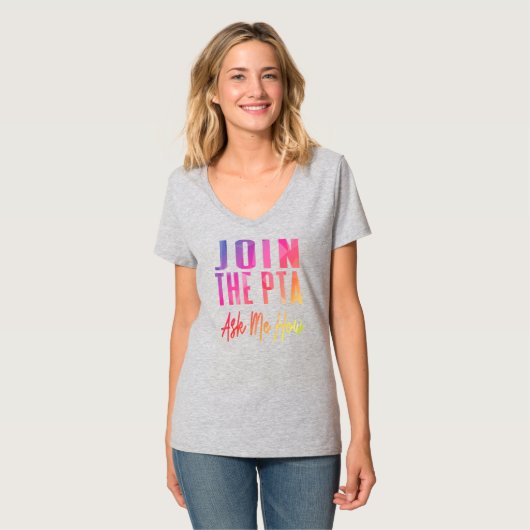 T-shirt Rejoignez La PTA Demandez-Moi Comment Parent Ensei (Devant entier)