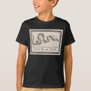 T-shirt Rejoignez ou Meurt Serpent à Sonnette : Dessin ani