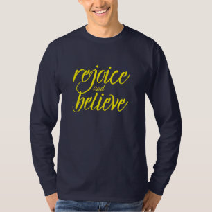 T-Shirt : Réjouissez-vous et Croyez (vert)