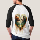 T-shirt Relation entre l'ours grizzli chasseur et le cerf (Dos)