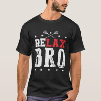 T-shirt RELAX BRO LAX Lacrosse pour hommes femmes enfants