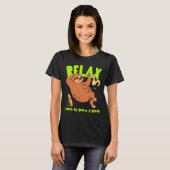T-shirt Relax Funny Fumer Sloth (Devant entier)