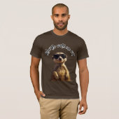 T-shirt Relax – The World Can Wait | Cool Meerkat with Sun (Devant entier)