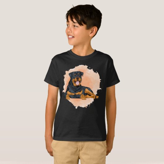 T-shirt Relaxant Amoureux des chiens Rottweiler (Devant entier)