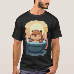 T-shirt Relaxation Baignoire Capybara Vibes Détente Art Co