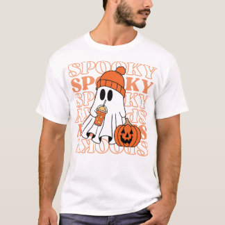 T-shirt Relaxation Effrayante de Citrouille Joyeux Hallowe