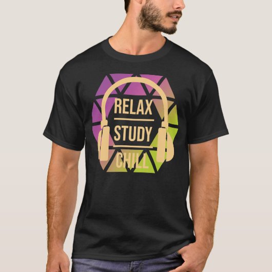 T-shirt relaxing studying chilling (Devant)