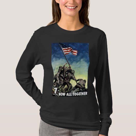 T-shirt Relèvement du drapeau sur Iwo Jima (Devant)
