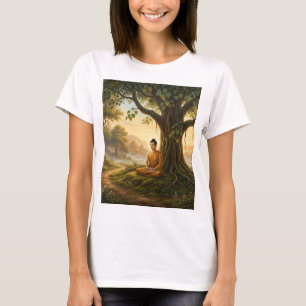 T-Shirt Religieux Art Bouddhiste - Méditation Natu
