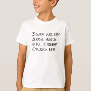 T-shirt Religion Amour Liberté Vivre Ensemble