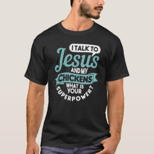 T-shirt Religion du poulet Jésus Fermier Fermier chrétien