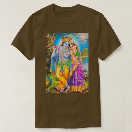 T-shirt Religion hindouiste hindoue de Lord Radsha Krishna (Design devant)