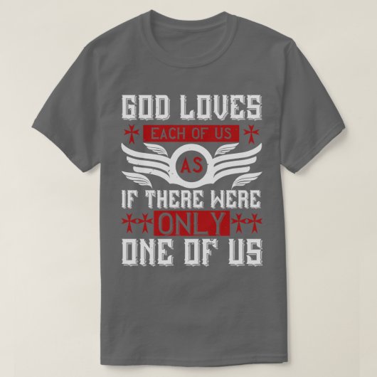 T-shirt Religion Que Dieu Aime Chacun De Nous (Design devant)
