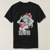 T-shirt Remarquez-moi senpai Ahegao face Japonaise anime f (Design devant)