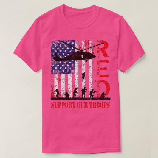 T-shirt Remember Everyone Veteran Deployed RED Friday 1 (2 (Design devant)