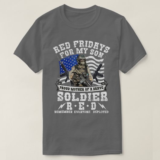 T-shirt Remember Everyone Veteran Deployed RED Friday (21) (Design devant)