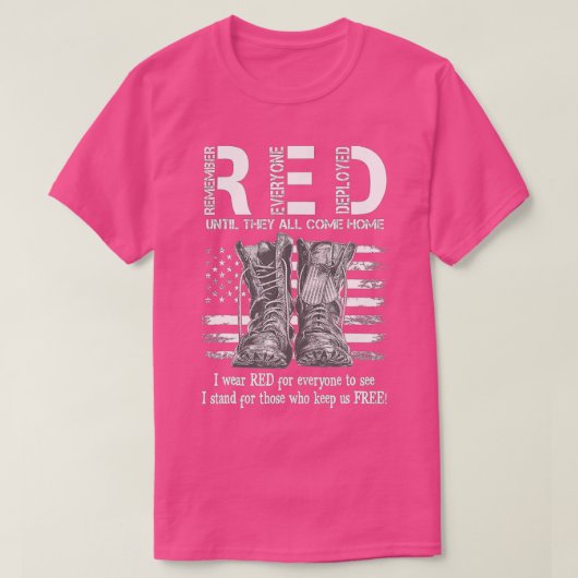 T-shirt Remember Everyone Veteran Deployed RED Friday (53) (Design devant)