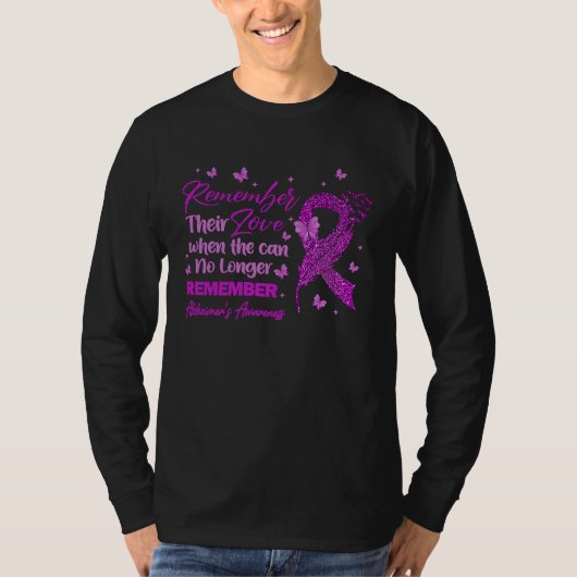 T-shirt Remember Their Love Alzheimer's Awareness For Men  (Devant)
