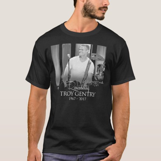 T-shirt Remembering Troy Gentry & Montgomery Premium T (Devant)