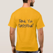 T-shirt "Remerciements" (Dos)