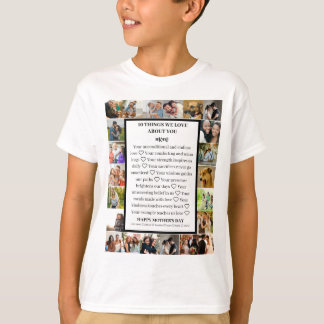 T-shirt Remerciements de maman | Collage photo de la Fête 