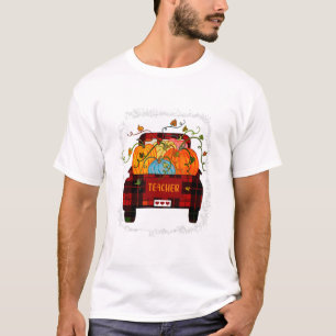 T-shirt Remerciements Enseignant Automne Citrouille Camion