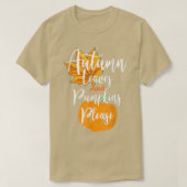 T-shirt Remerciements Feuilles D'Automne Et Citrouilles S' (Design devant)