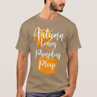 T-shirt Remerciements Feuilles D'Automne Et Citrouilles S'
