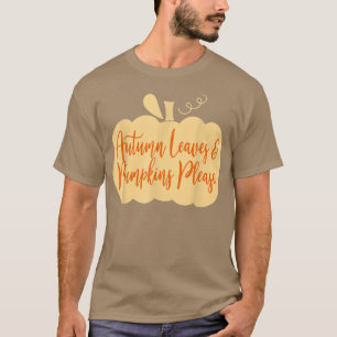 T-shirt Remerciements Feuilles D'Automne Et Citrouilles S'