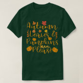 T-shirt Remerciements Feuilles D'Automne Et Citrouilles S' (Design devant)