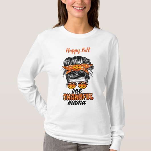 T-shirt Remerciements Mama Personnaliser d'automne (Devant)