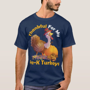 T-shirt Remerciements Pour Mes Déchets Pré K Thanksgiving