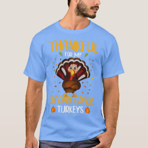 T-shirt Remerciements Pour Mes Dindons De Deuxième Année T