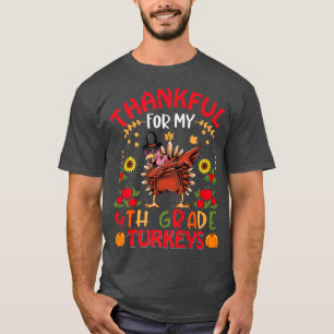 T-shirt Remerciements Pour Mon Enseignant De Dindons De 4E