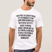 T-shirt Remettre En Question Les Attitudes Envers Les Sans (Devant)