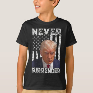 T-shirt Remettre Trump Mug Shot 2024 - Drapeau américain f