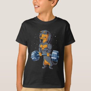 T-shirt Remise En Forme De Poids Dachshund Salle De Fitnes