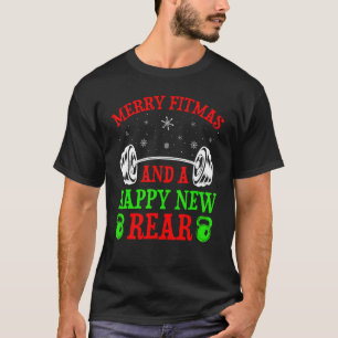 T-shirt Remise En Forme Puissante Joyeux Fitmas Et Une Bon