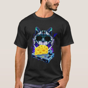 T-shirt Remix Space Cat DJ cheese Remix pour galaxie de ch