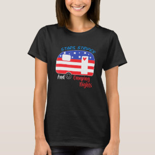 T-shirt Remorque Camper Rv Patriotic Vétérinaire du drapea