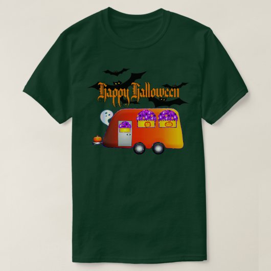 T-shirt Remorque Halloween Camper avan Van (Design devant)