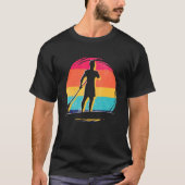 T-shirt Remorque Retro Stand Up Paddler Paddleboard Outdoo (Devant)