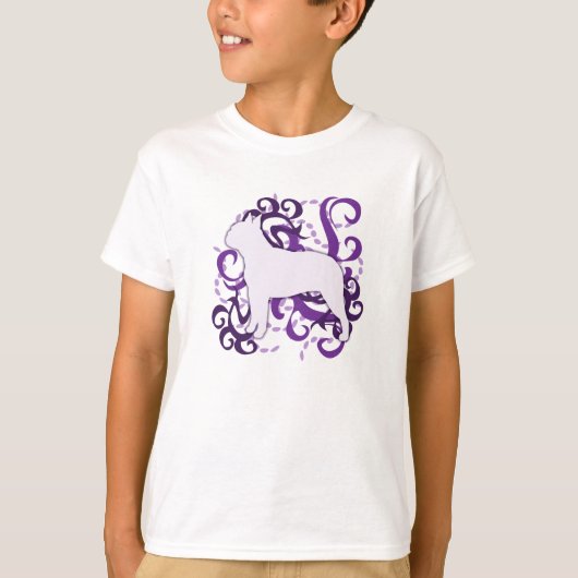 T-shirt Remous pourpre Boston Terrier (Devant)