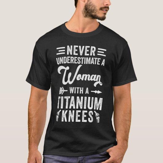 T-shirt Remplacement du genou Drôle Femme Chirurgie récupé (Devant)