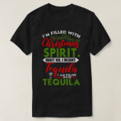 T-shirt Rempli Avec L'Esprit De Noël Tequila Funny Xmas Da (Design devant)