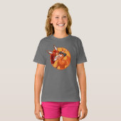 T-shirt Rena Rouge Orange Badge (Devant entier)