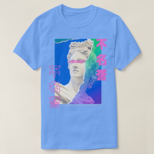 T-shirt Renaissance Bust Vaporwave Aesthetic (Design devant)