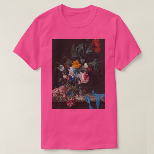 T-shirt Renaissance painting still life with flowers (Design devant)