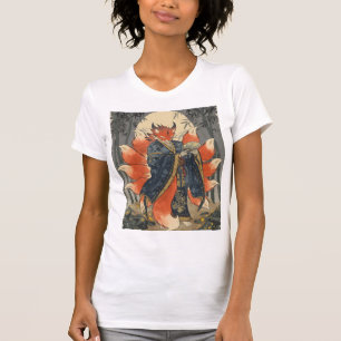T-shirt Renard à neuf queues Kitsune Art de la mythologi