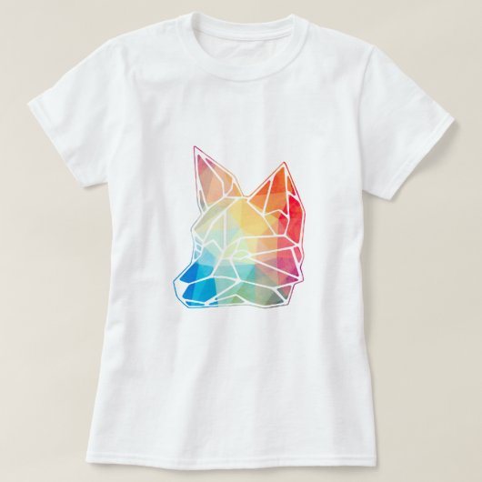 T-shirt Renard Abstrait coloré (Design devant)